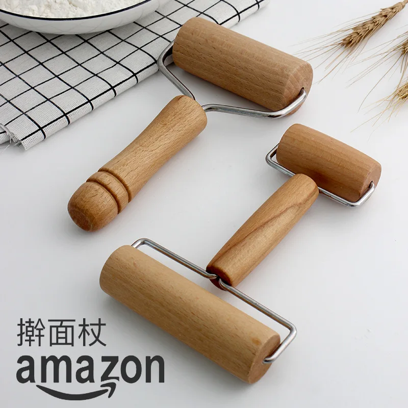 Wooden Rolling Pin Hand Dough Roller for Pastry Fondant Cookie Dough Chapati Pasta Bakery Pizza DIY Baking Pastry Kitchen tool