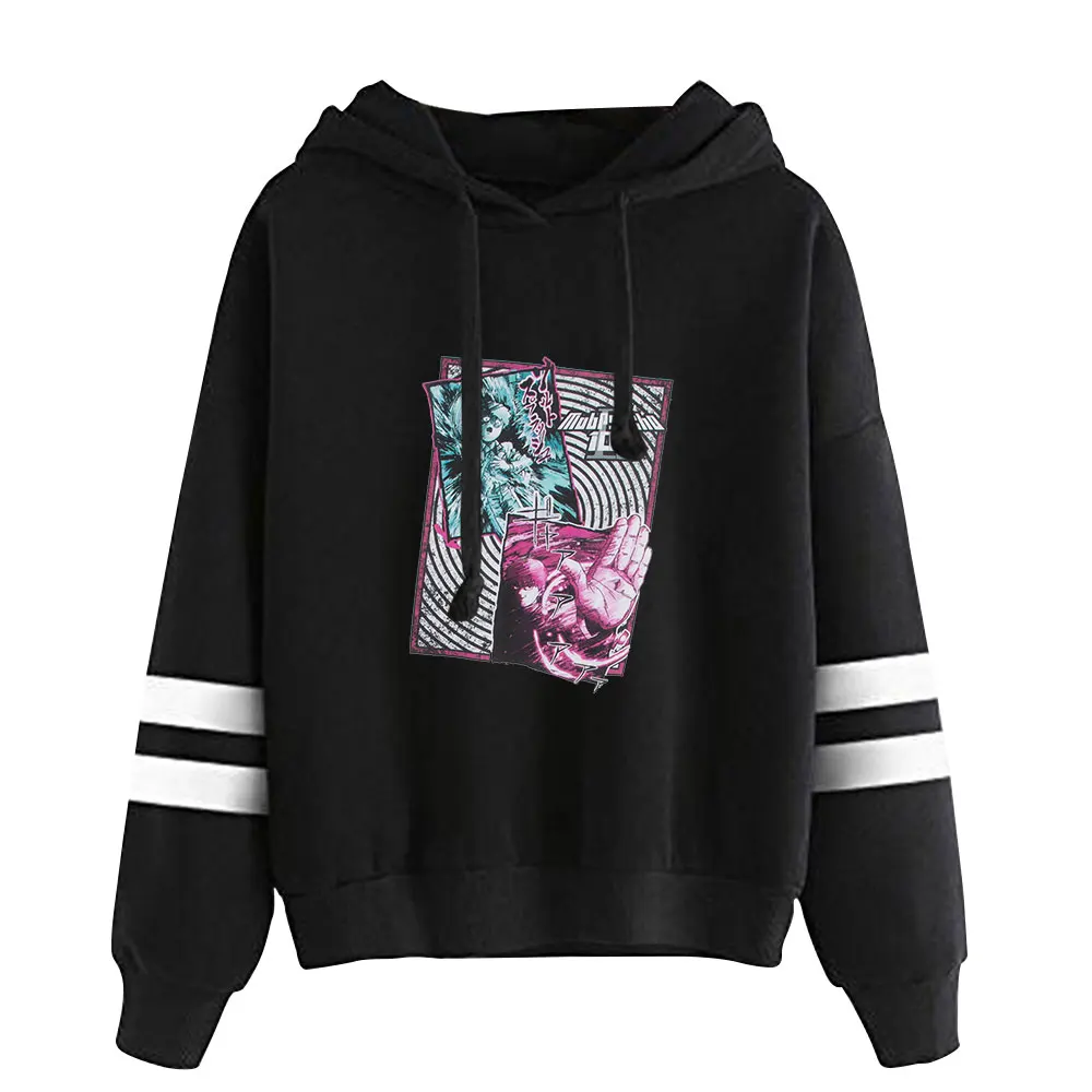 Psycho 100 Hoodie Tops, Harajuku Street Style, Sunset Curve, 100