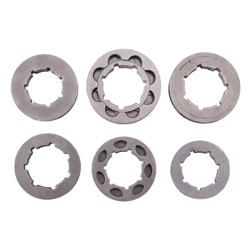 6Pcs .325 .404 3/8Inch Pitch Standard/Mini 7T/8T Chain Drive Sprocket Rim Kit For Husqvarna Jonsered Partner Chainsaw