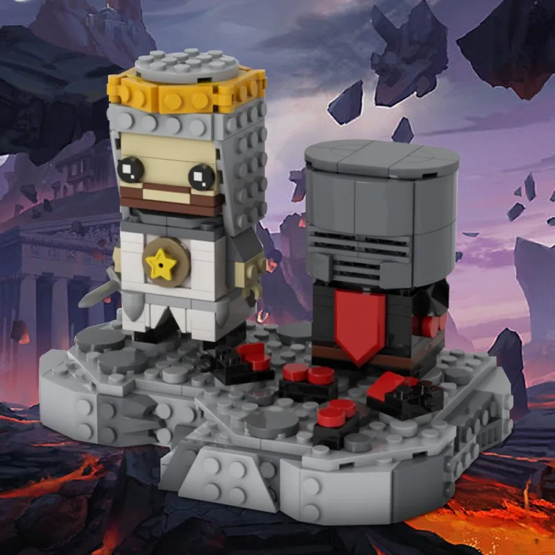 320PCS MOC Black Knight Duel Bausteine Film Spiel Figuren Charaktere Bricksheadz Modell Kit DIY Spielzeug Geschenk für Kinder Erwachsene