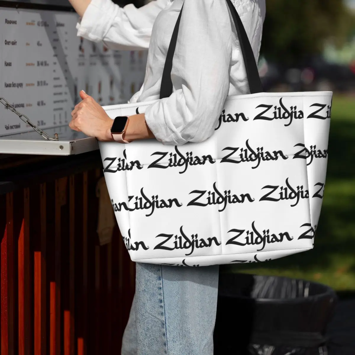 

Zildjian Drums Drummer Drum Music Cymbals Percussion Beach Tote Bag Gym Yoga Duffle Large Tote Bag Women Travel Bag Fitness bag