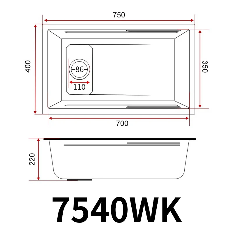 Stainless Steel Waterfall Sink Dishwashing Sink Household Undercounter Basin Washbasin Kitchen Sink Large Single Slot