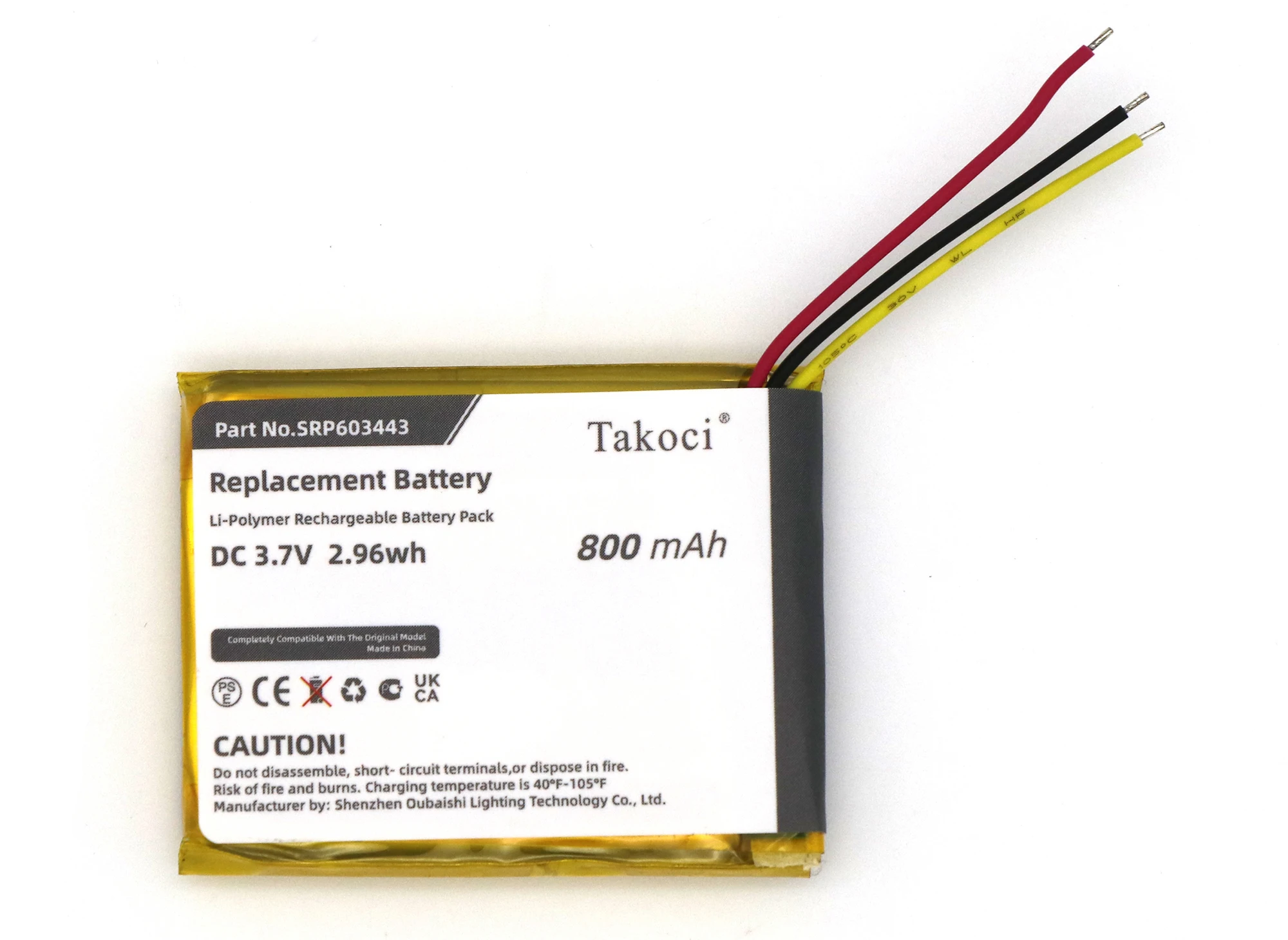 Replacement Battery for Astro  A50 SRP603443 3.7V/mA