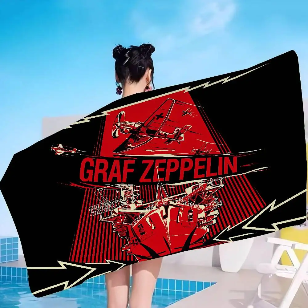 Famous Band L-ledS Z-zeppelin Anime Beach Swimming Towel Soft Absorbent Washcloth Children's Gifts for Kids Travel Camping Gym