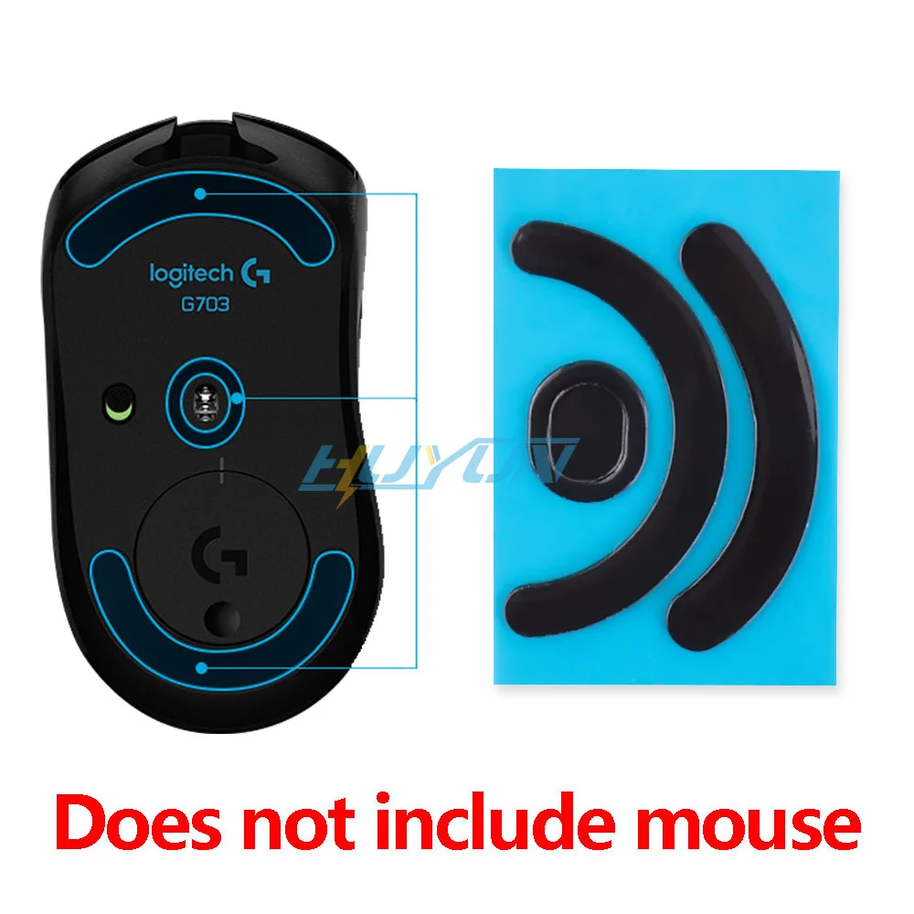 2 Sets Rounded Curved Edges Mouse Feet Skates for Logitech G403/G603/G703 Mouse