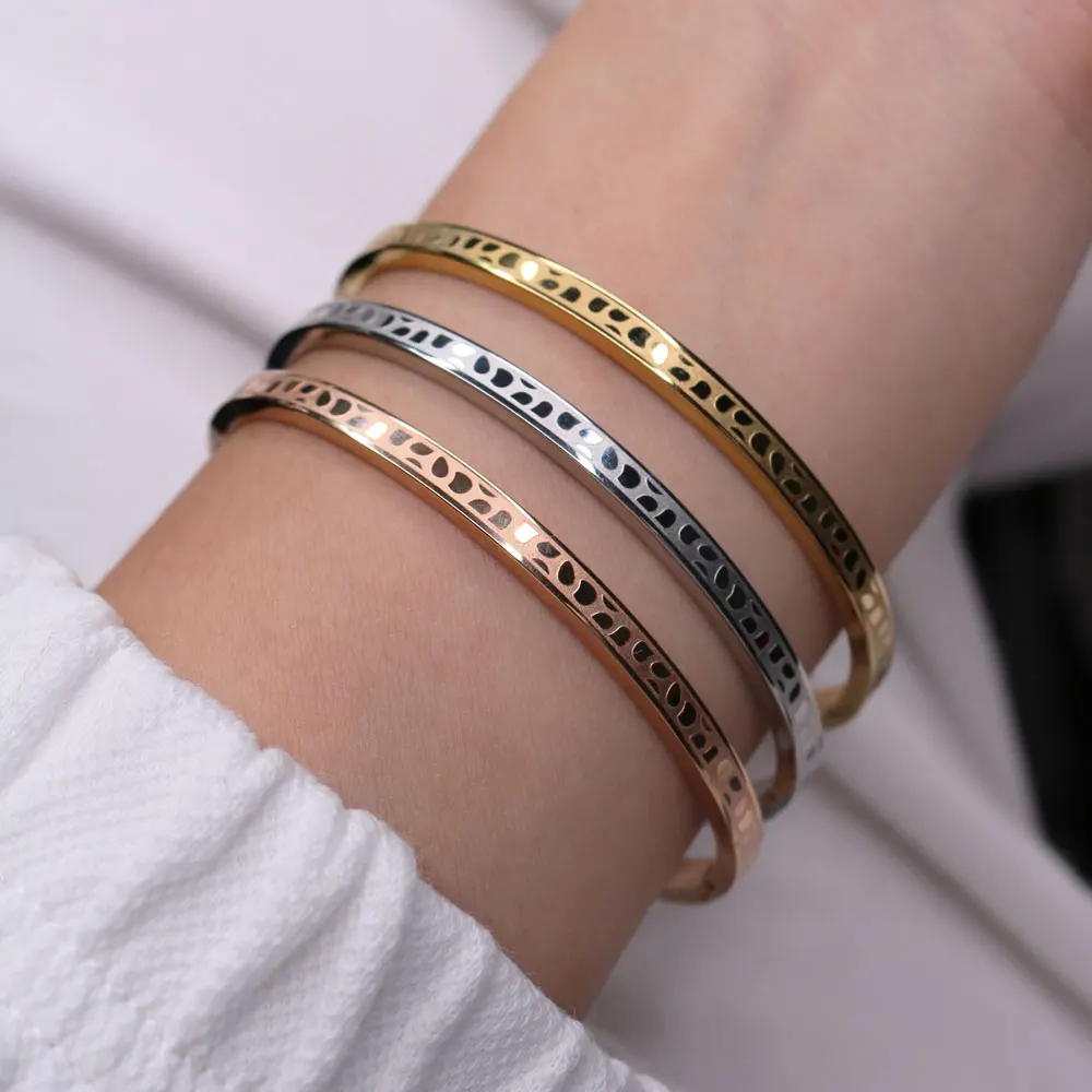 Best-Selling Stainless Steel  Parent-Child Geometric Patter Bracelets,Love Bangle for Women  Party Gifts  Jewelry  Wholesale