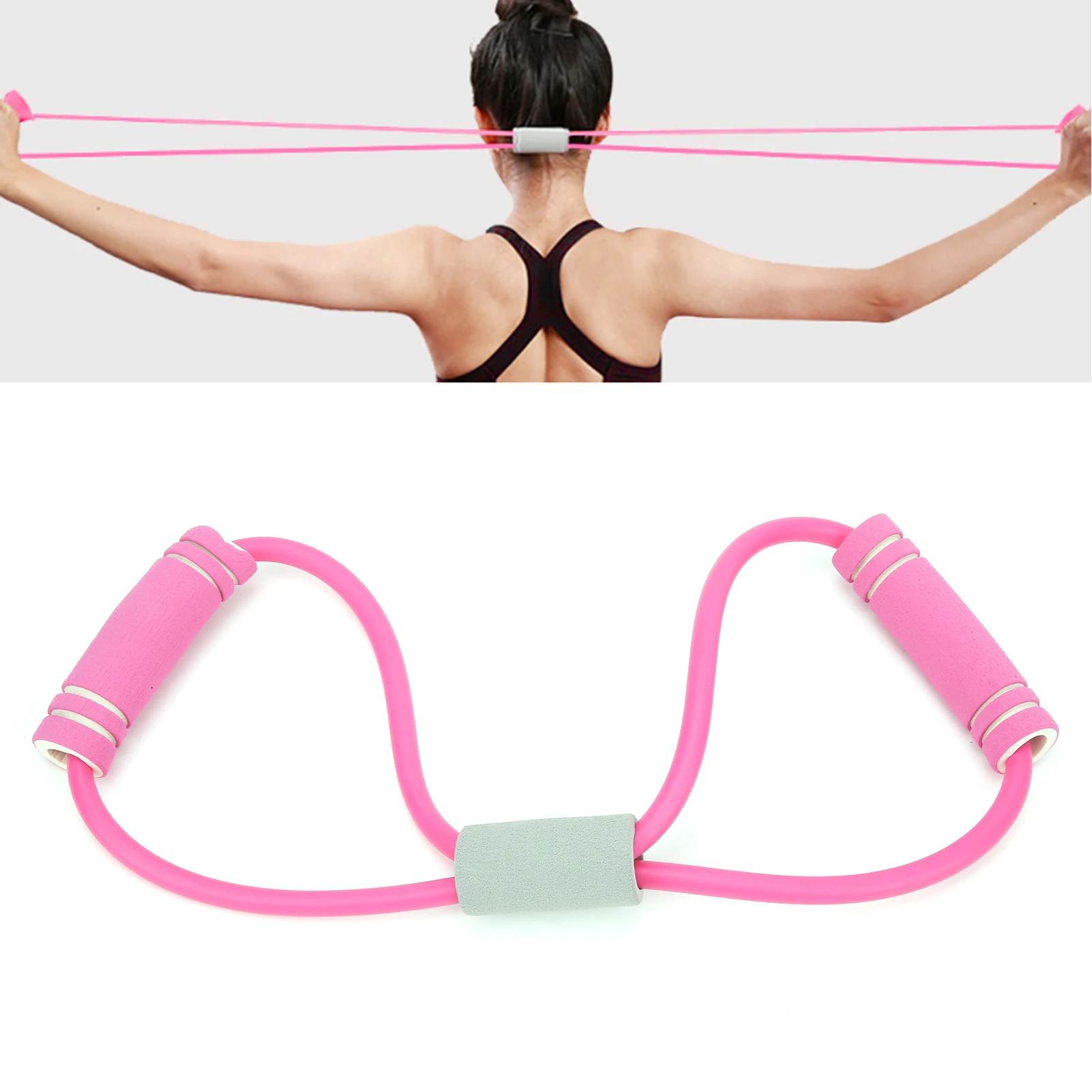 เชือกดึง 8 รูปแบบ สายยืดออกกำลังกาย ทนทาน นุ่ม ไม่ลื่น ยืดหยุ่น ปลอดภัย สำหรับโยคะ