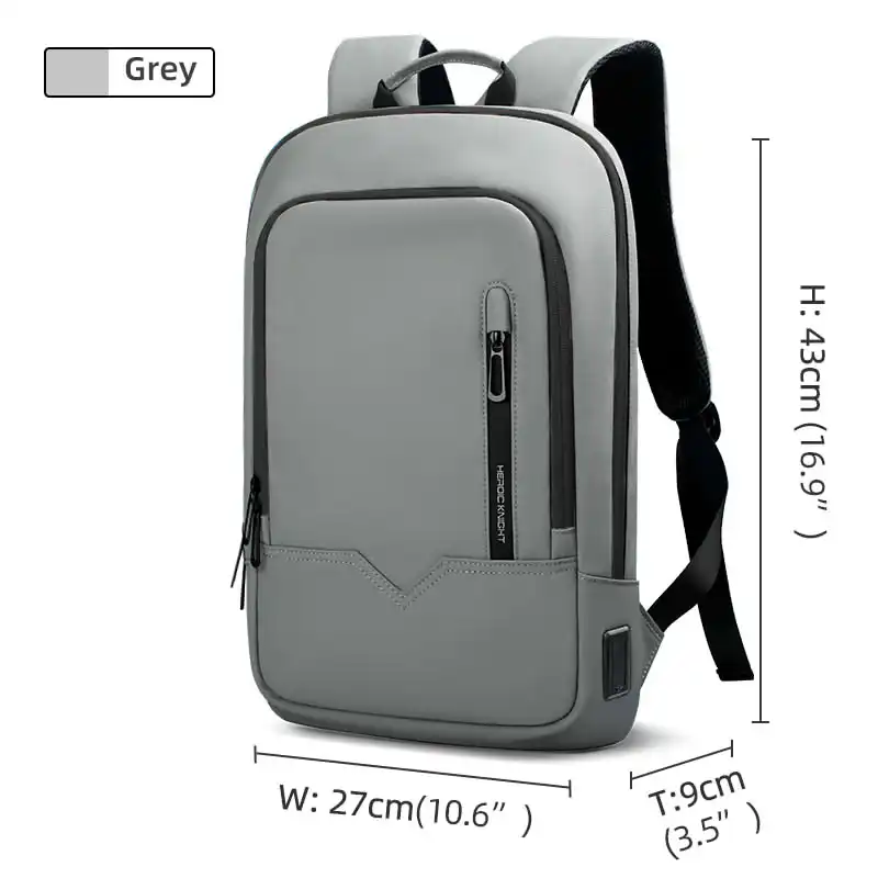 Sac A Dos Pc Portable 15.6 Pouces Sac à Dos Ordinateur 15.6 HEROIC KNIGHT 24L - Imperméable, Port USB, élégant Pour Université, Voyage, Travail (Noir