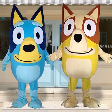 New Bluey Bingo Dog Cartoon Doll Costume Adult Walking Cosplay Performance Costume Activity Performance Props Doll Costume