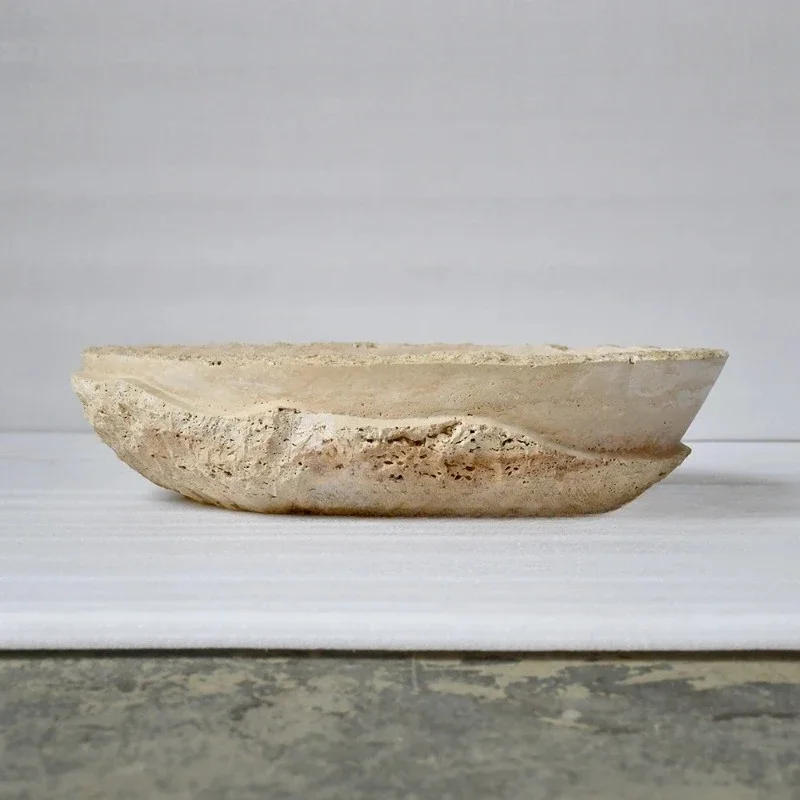 

Luxury natural travertine marble countertops wash basin sink elegant bathroom vanity furniture