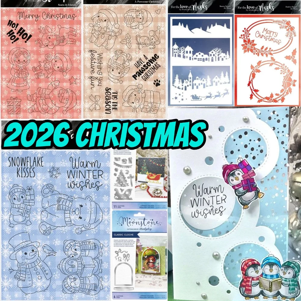 Santa Claus 2026 Metal Cutting Dies & Stamps Scrapbook Diary Decoration Stencil Embossing Template DIY Greeting Card Handmade
