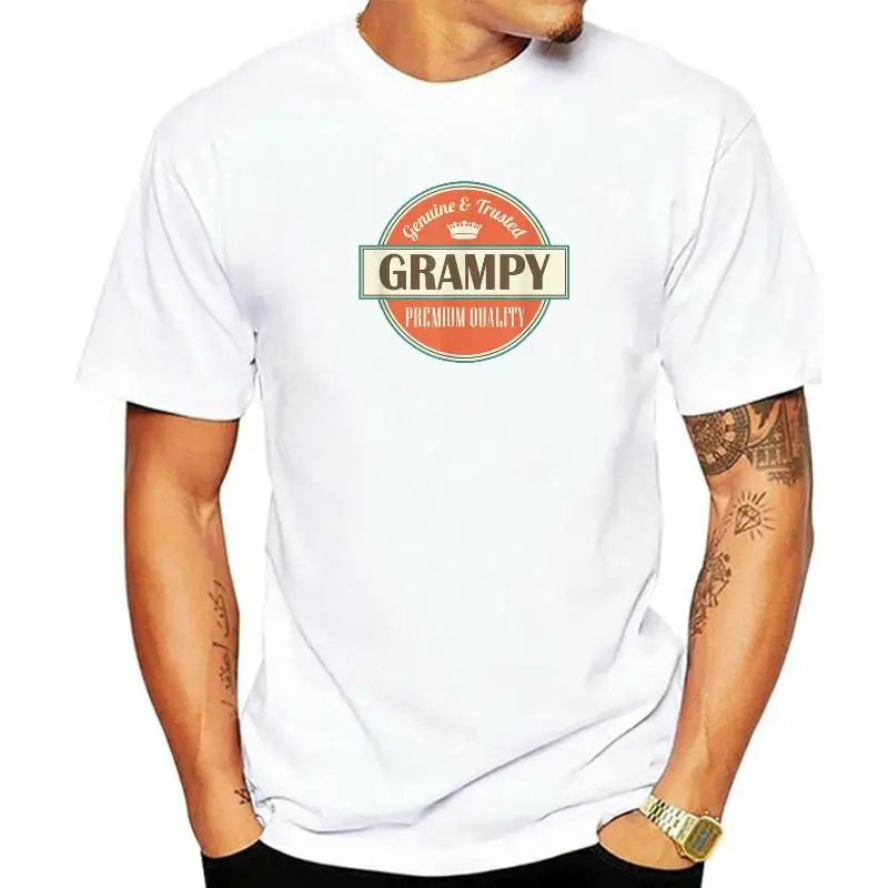 Mens Grampy Gift For Grandpa T-Shirt Tops Shirt Graphic Christmas Cotton Men's Tshirts Casual Happy New Year