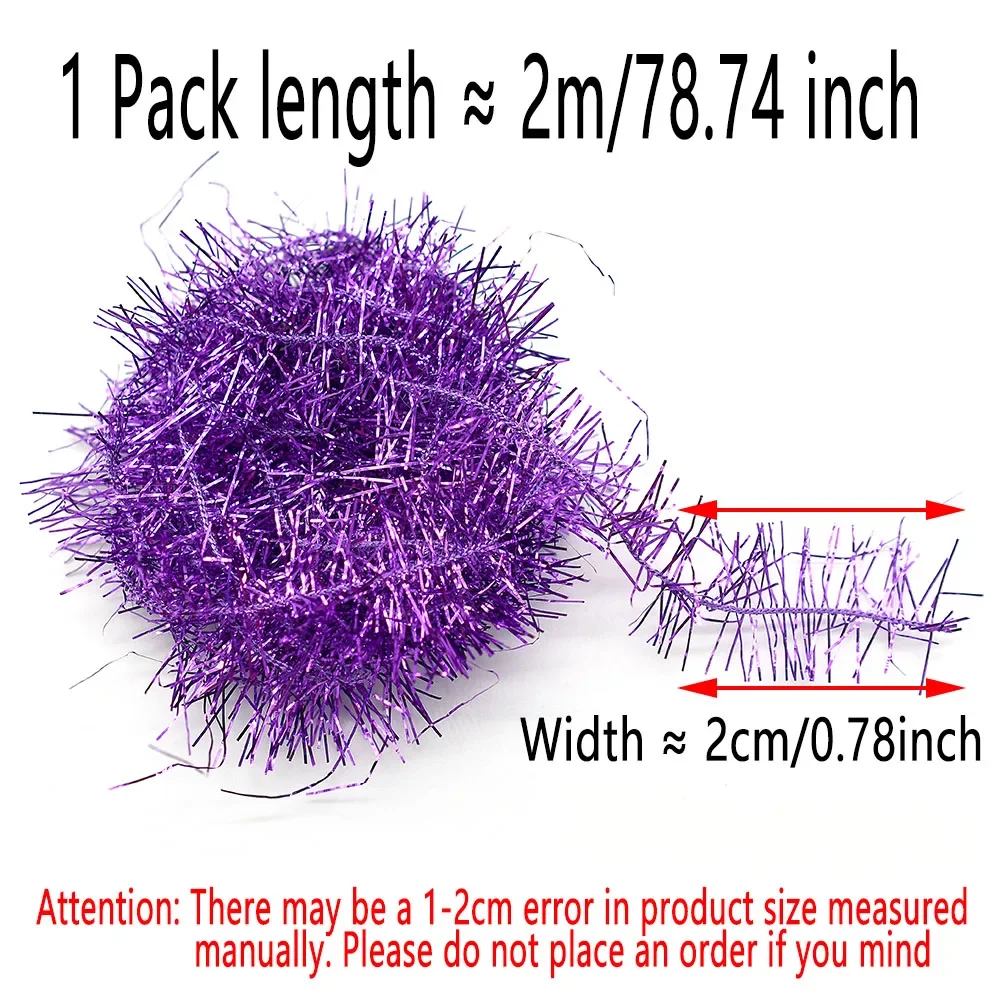 MNFT 2 metry/worek Crystal Palmer Ice Chenille - 7 kolorów - Materiały do wiązania much