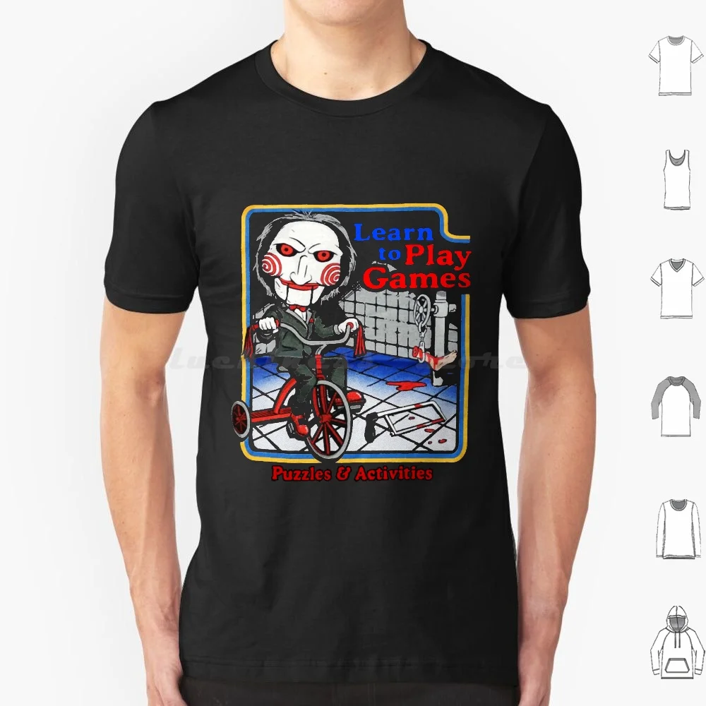 Billy Jigsaw aprender a jugar juegos arte camiseta hombres mujeres niños 6xl sierra película personajes de terror rompecabezas Billy Spaventoso Hoffman Saw