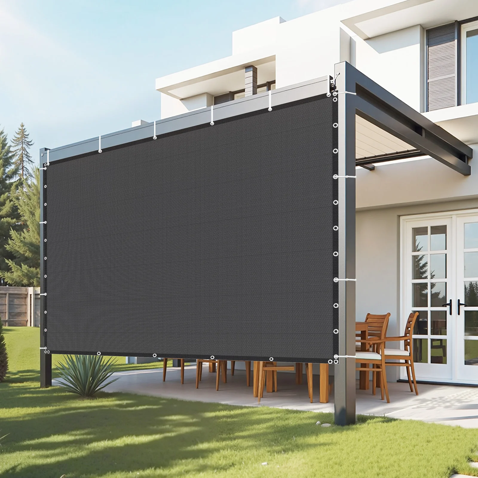 

VEVOR 90% Sun Shade Cloth 10x10/12/20ft Pergola Shade Cover 140 GSM HDPE Canopy Privacy Screen for Outdoor Patio Garden Backyard