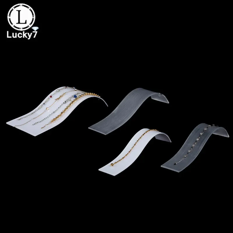 Acrylic Curve & S-shaped Bracelet Necklace Display Stand Necklace Bracelet Support Jewelry Bracelet Holder Counter Display