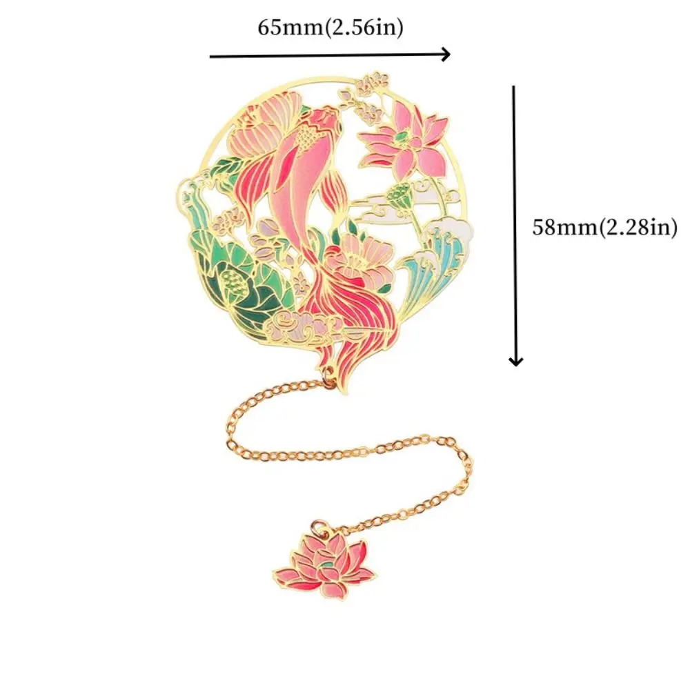 Dragon Chinese Style Bookmark Brid Flower Metal Book Clip Rabbit Book Accessory Tassel Book Page Marker Journal Diary Decoration