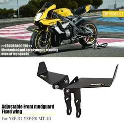 For Yamaha YZF-R1 YZF-R6 MT-10 Modified Adjustable Front Fender Fixed Wing YZFR1 Decorative Fender YZFR6 MT10 Fender Spoiler
