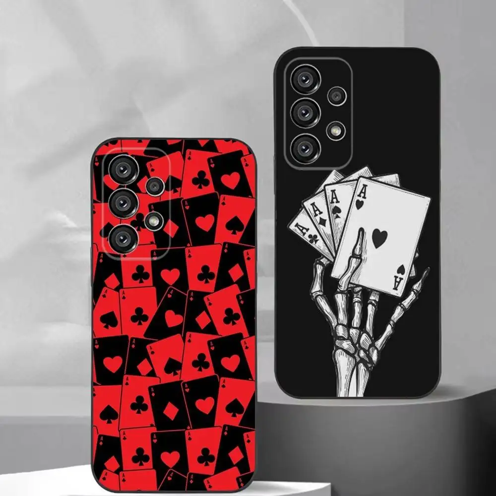 

Ace of Spades Poker Phone Case For Samsung S25,S24,S21,S22,S23,S30,Ultra,S20,Plus,Fe,Lite,Note,10,9,5G Black Cover