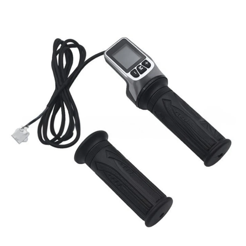 A01F-124DX 36V/48V LCD Electric Quantity Display With Switch Ebike Speed Governing Throttle Grip Electric Throttle Grip