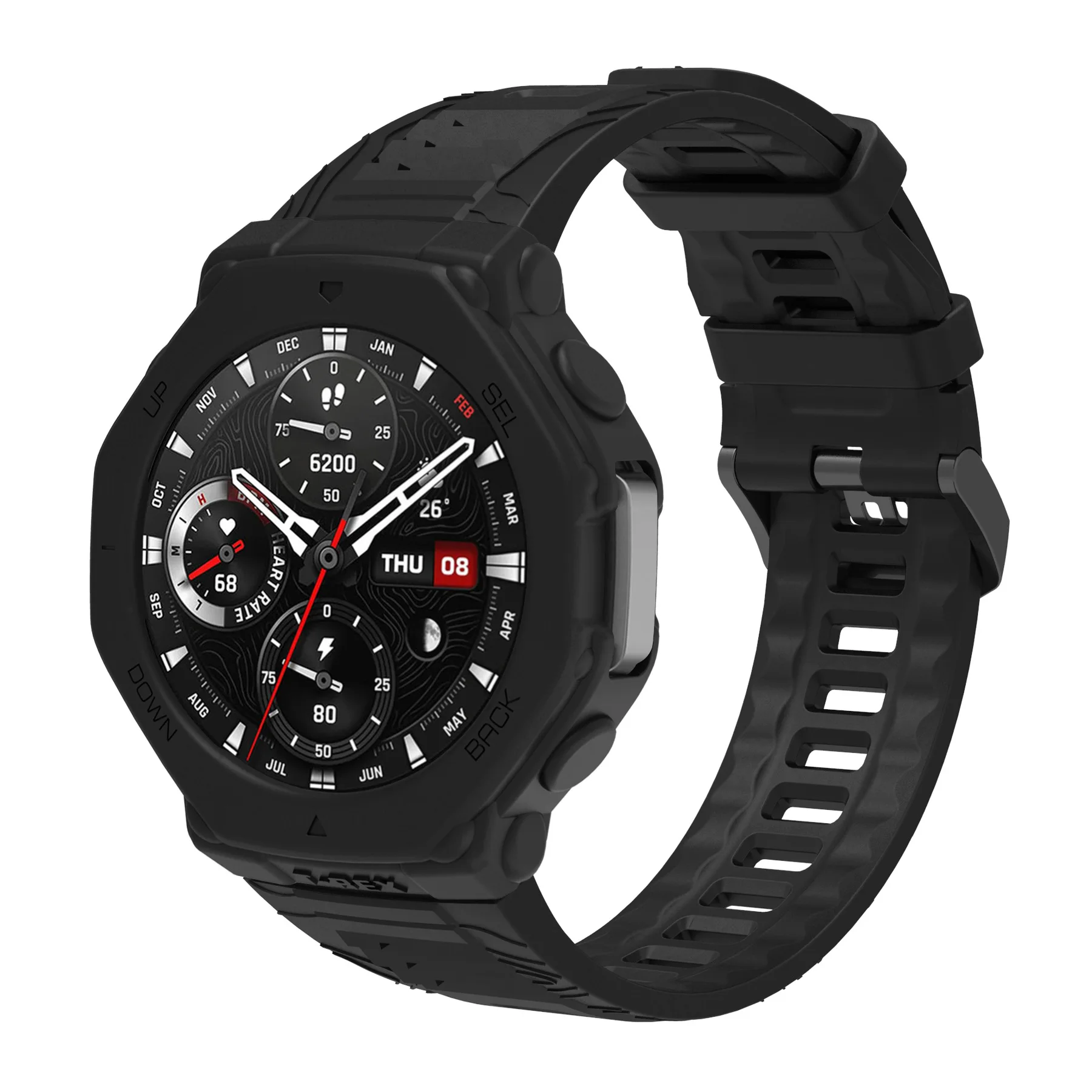 Amazfit T-REX3 클래식 실리콘 보호 시계 스트랩용 통합 실리콘 시계 스트랩 슈트