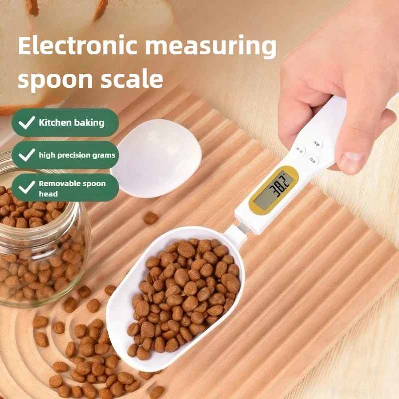 Pet Food Measuring Spoon Accurate Electronic Dog  Cat Food Measuring Cup Digital Spoon Scale Kitchen Food Scale with LED Display