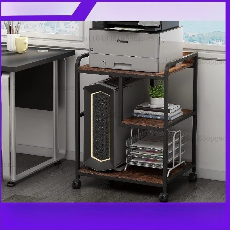 wrought iron printer shelf rack copier rack removable host multi-layer floor storage
