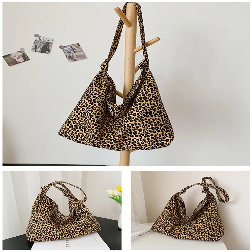 Torebki damskie Totes luksusowe torebki markowe dla kobiet zakupy płótno moda damska Casual Leopard torba na ramię Shopper torba damska