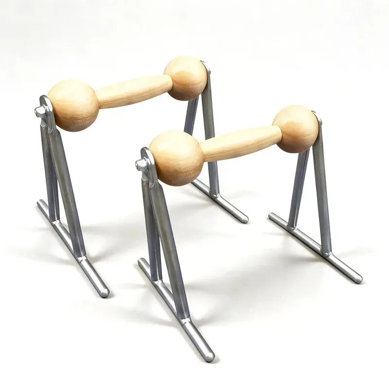 Pilates Classic Wooden Grip Push Up Stand Carbon Steel Frame Fitness Training Equipment for Studio Home Gym Workout