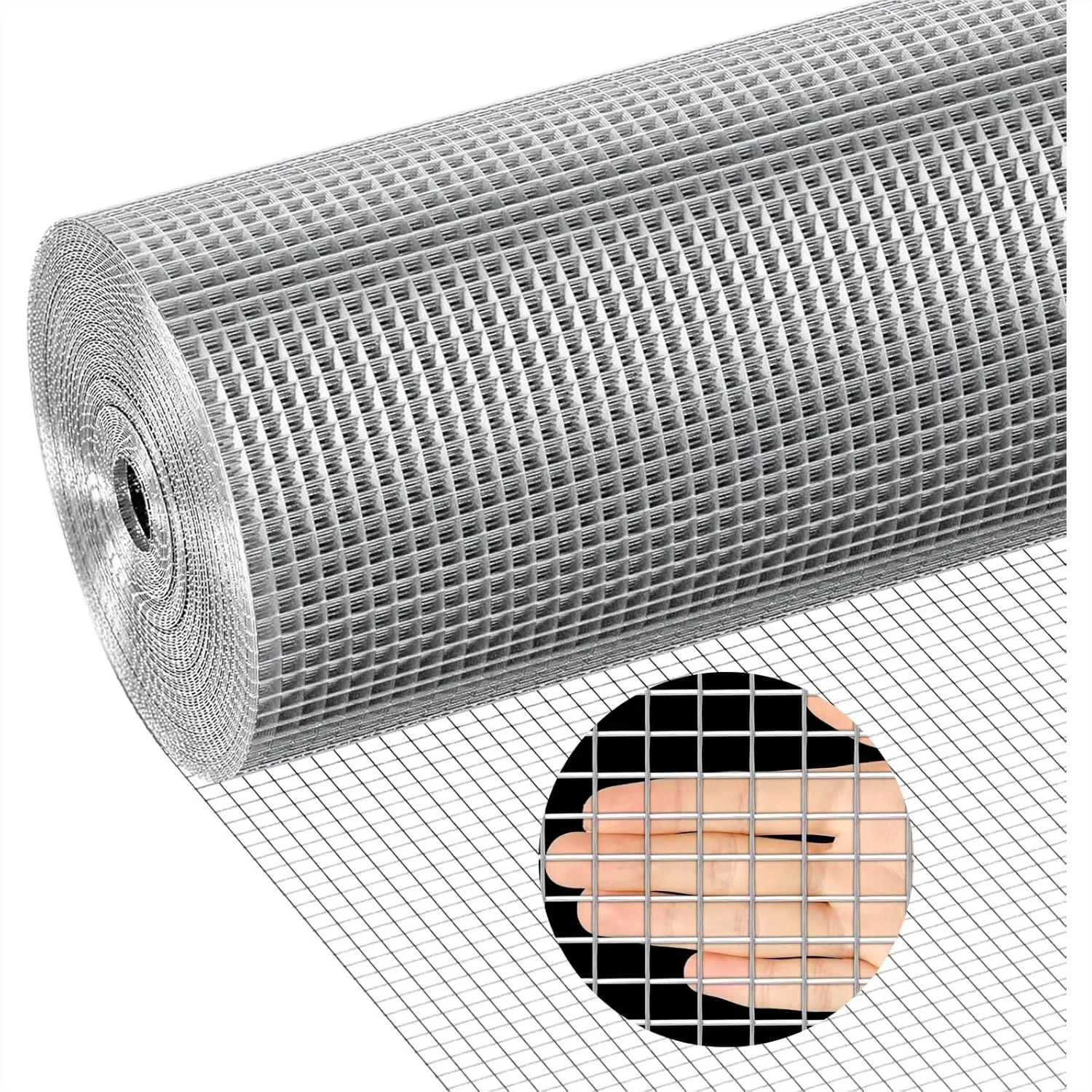

304 Stainless Steel Welded Wire Mesh 1/2 Inch Hardware Cloth Chicken Wire Fence for Poultry Garden Plant Support Containment Fence 15.7in x 9.6ft