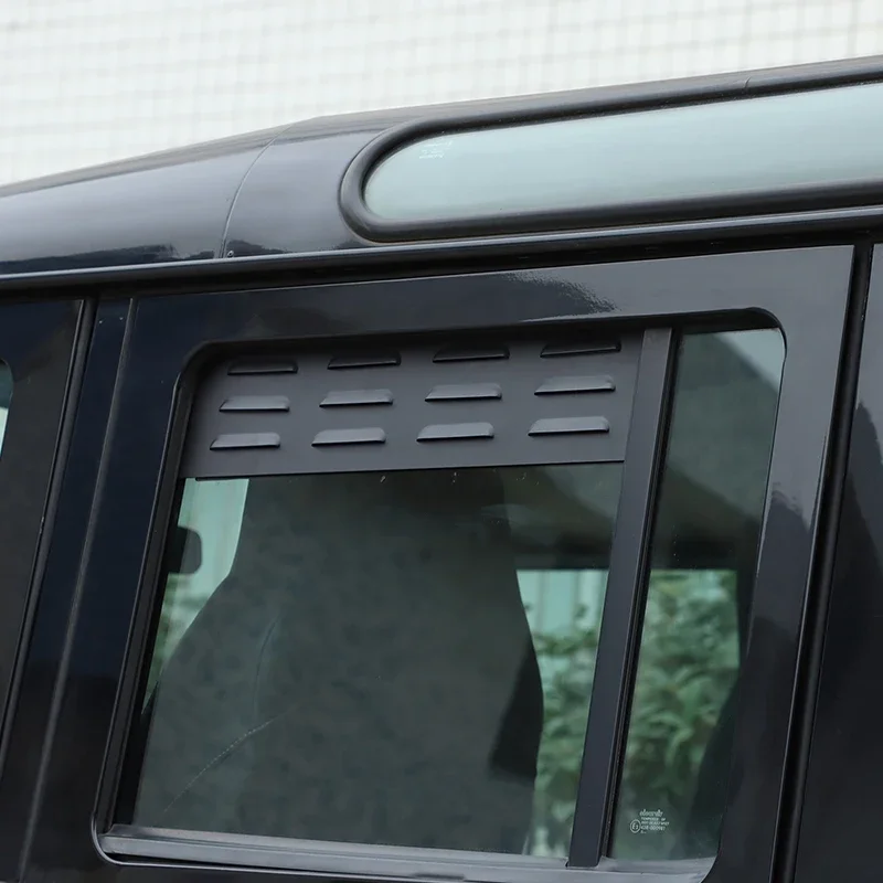 

For Land Rover Defender 110 2004-2018 Aluminum Black Car Rear Door Air Vents Ventilation Shutters Cover Trim Car Accessories