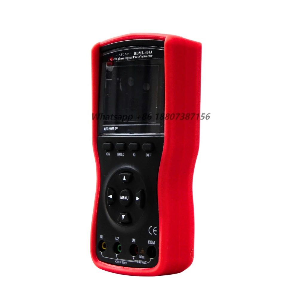 RDML-400A Three Clamps Digital 3 Phase Voltammetry Meter AC Motor Voltage Tester Clamp Meter Voltmeter Megameter