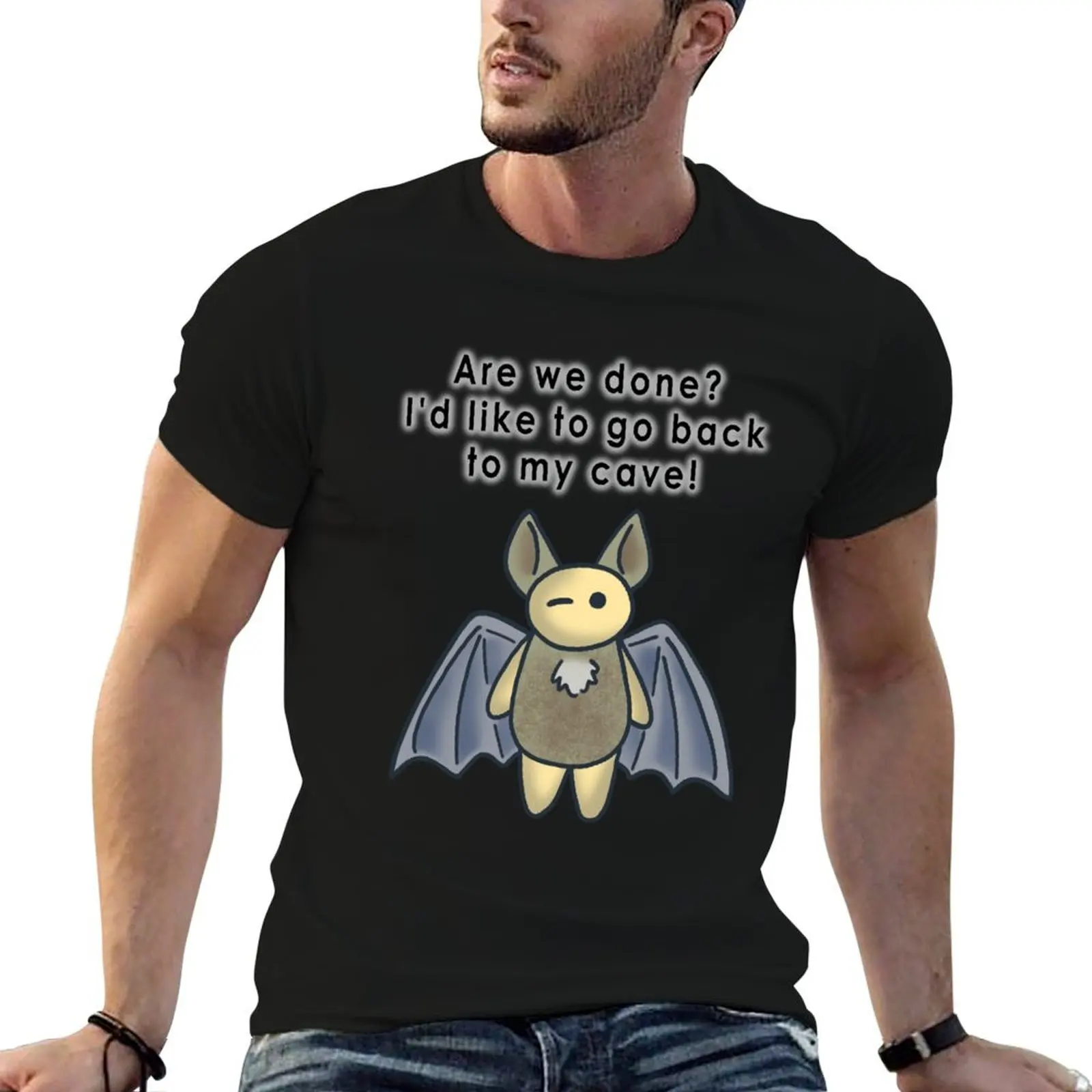 Tired Bat T-Shirt vintage clothes plus size clothes plus sizes oversized t shirt mens t shirts