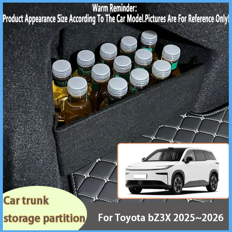 

For Toyota bZ3X 2025~2026 EG10 Car Organizer Thickening Trunk Side Partition Trunk Interior Storage Box Parts