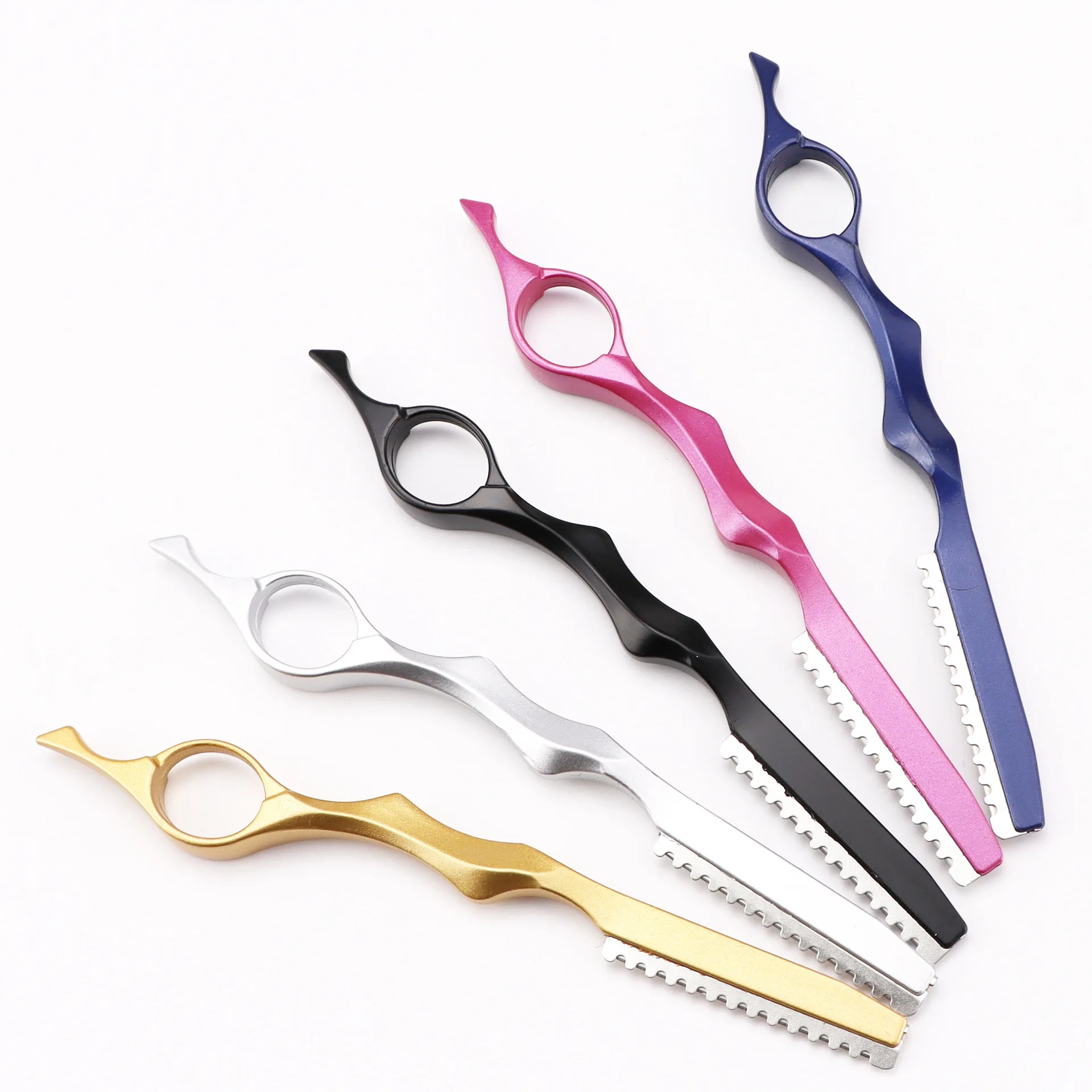 200Pcs Color Baking Paint Hair Thinning Knife Shaving Knife Multi-color Optional Black Gold Blue Pink Silver