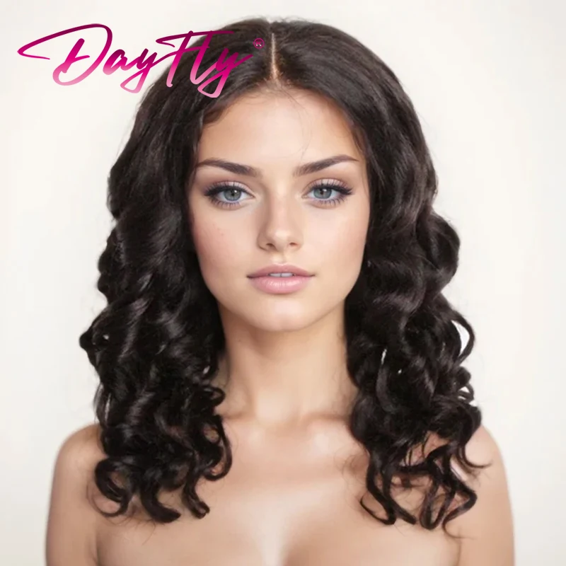 

Надувной вьющийся парик из натуральных волос, бразильские волосы, 4x4, кружевной парик для женщин, свободный волнистый парик с предварительно выщипанным натуральным париком