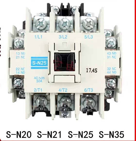 Contactor electromagnético de CA, S-N35, AC220V, 110V, 380V
