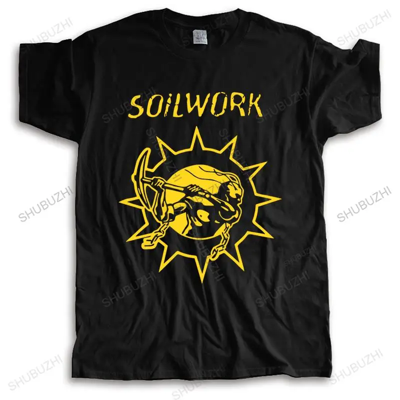 Men brand cotton T Shirt Summer crew neck Tshirt loose tops Soilwork Heavy Metal Music Band unisex Funny Teeshirt T-shirt