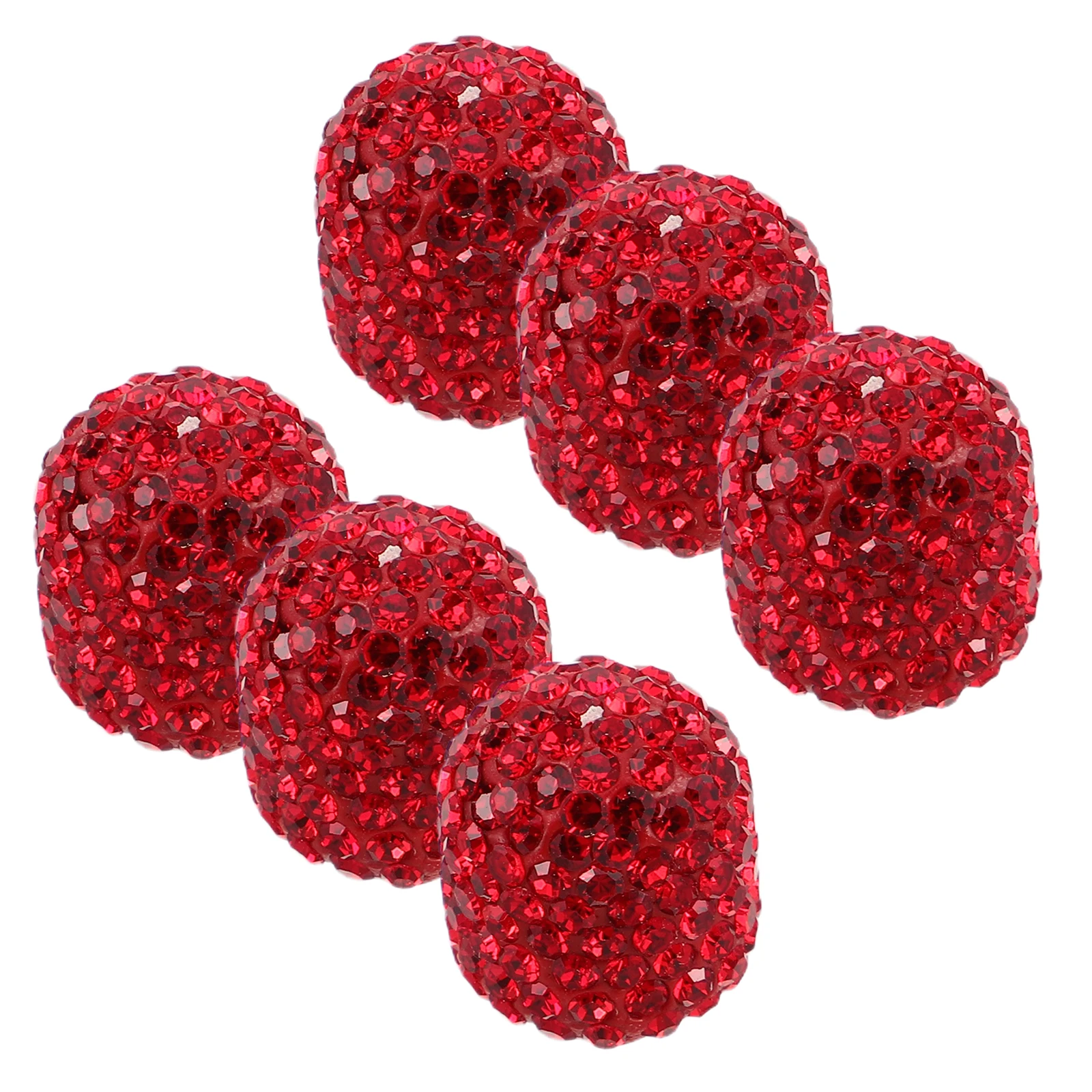 

6pcs Car Caps Rhinestone Tire Nozzle Full Diamond Stem Dust Pressure Crystal Bling Easy Red Tire Valve Caps Install