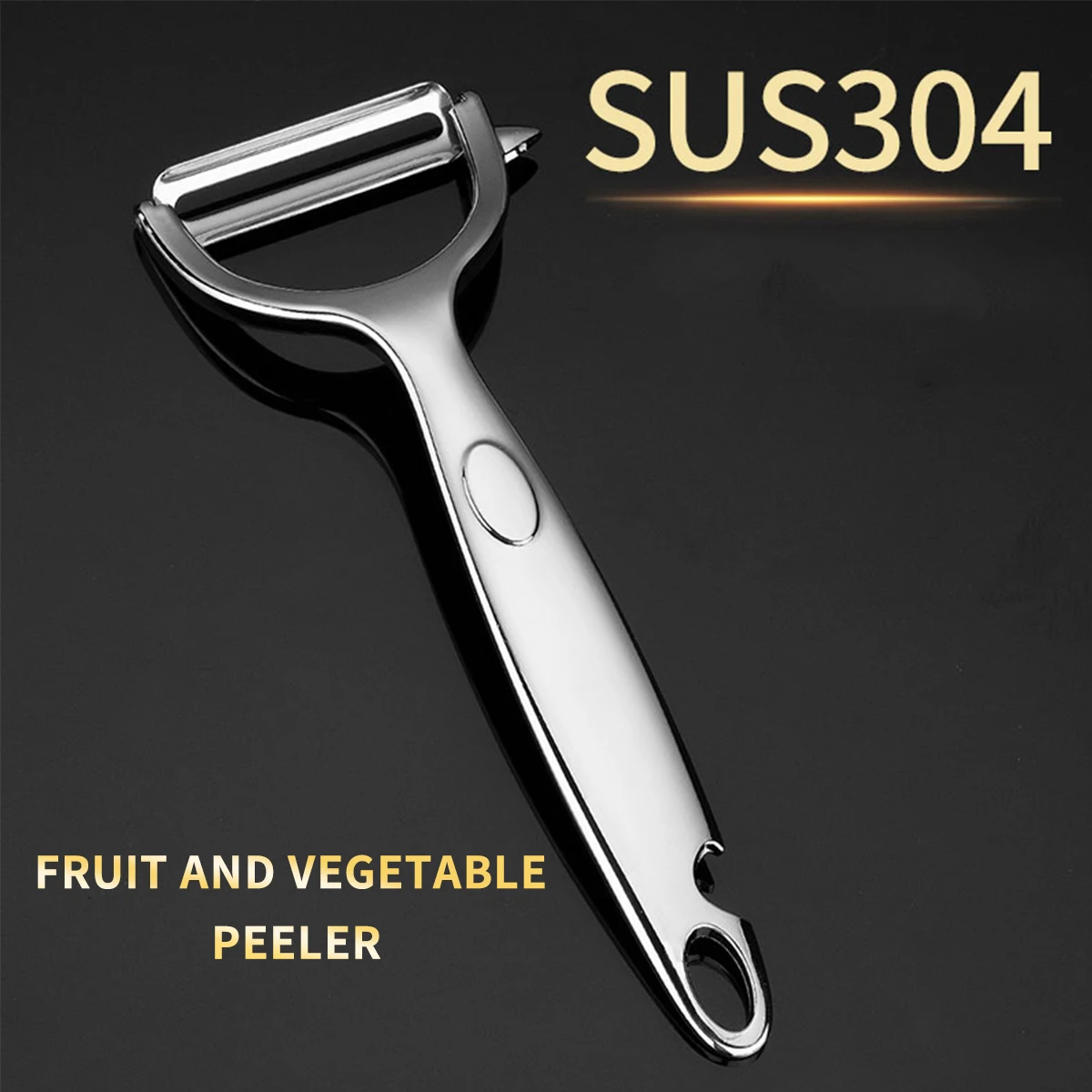 مقشرة خضروات شديدة التحمل، شفرة من الفولاذ المقاوم للصدأ مع قبضة مريحة، متعددة الأغراض لتقشير البطاطس والجزر والفواكه