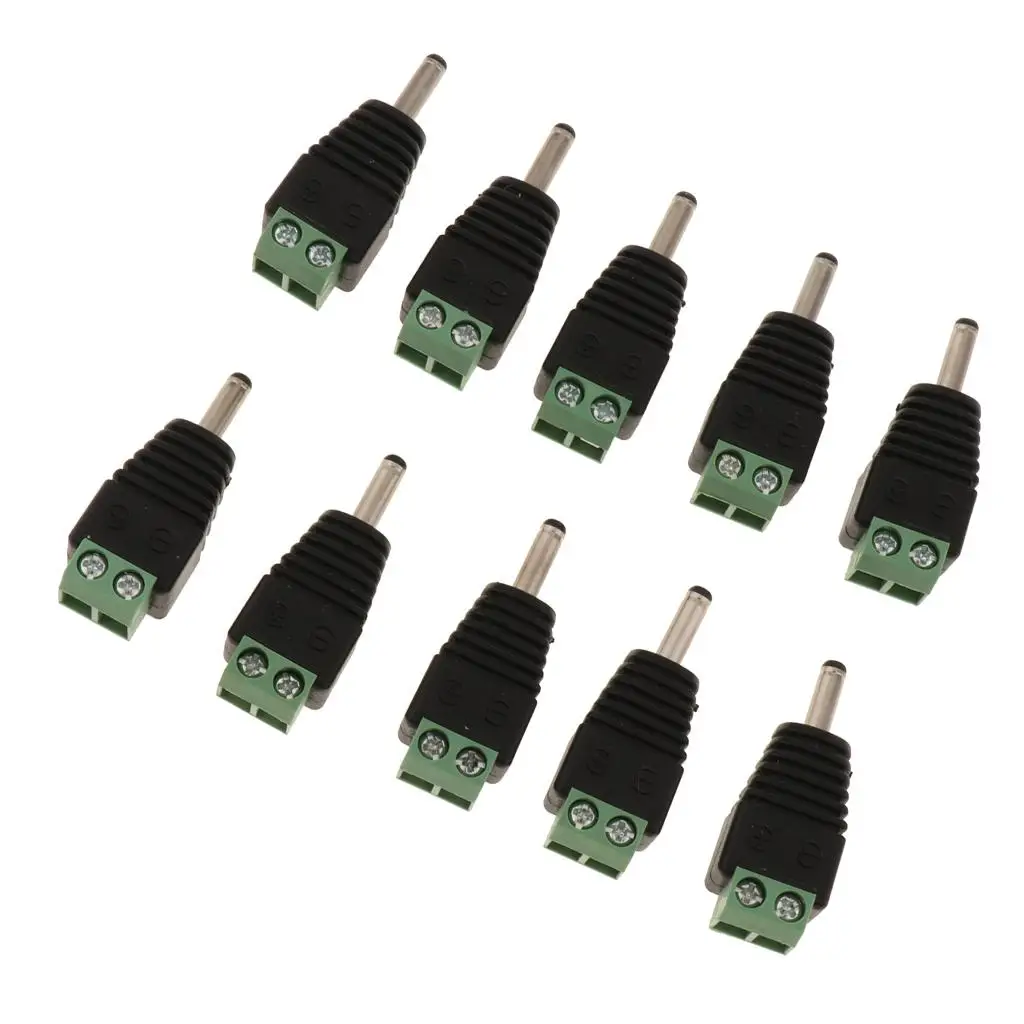 10er Pack Monitor Gleichstromst ecker grüne Buchse 3,5x1,3 5V Strom versorgung Stecker Schweißen