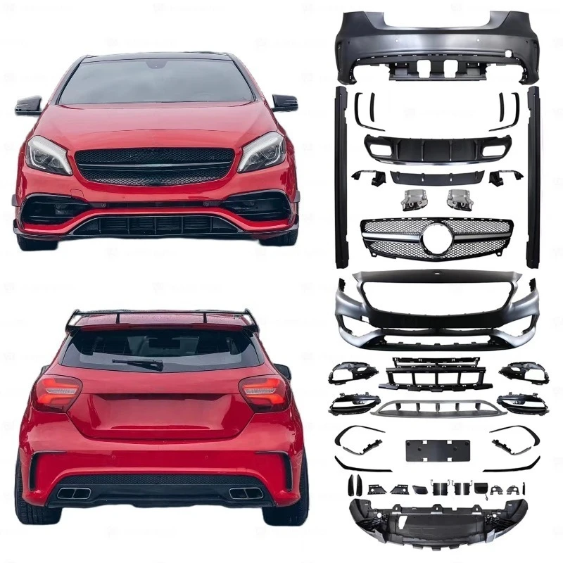 STLF Fitment Bodykit for Mercedess a Class W176 A180 A200 A250 A35 AMGs Upgrade A45 AMGs Car Bumpers Side Skirt AMGs Body Kits