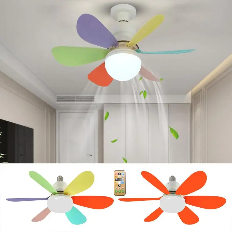 Socket Fan Light Dimmable Screw In Ceiling Fan Light For E27 Base Socket Fan Light Ceiling Fans With Lights And Remote Control