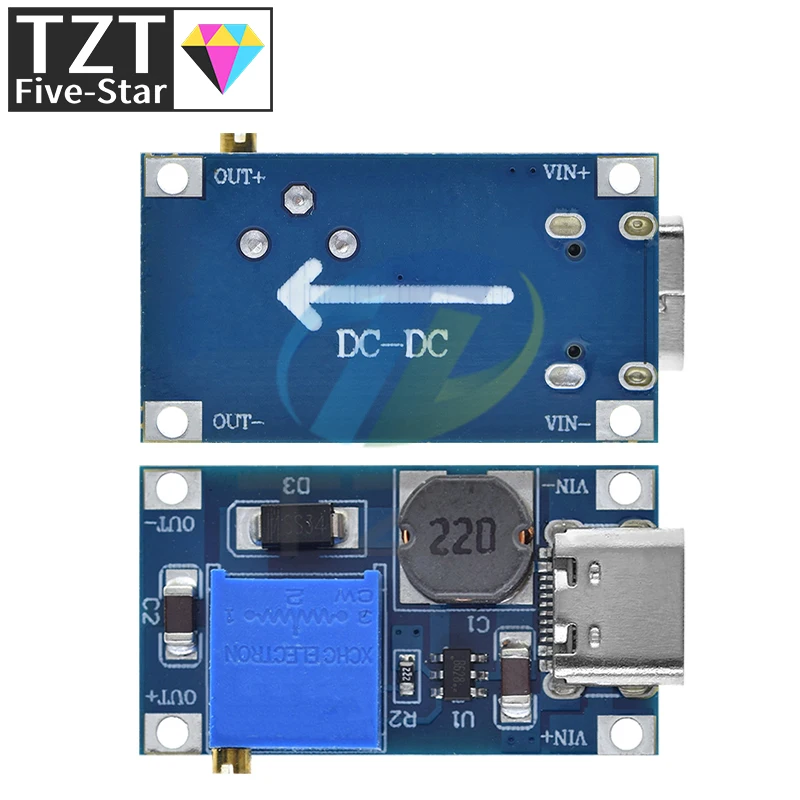 TZT MT3608 DC-DC Step Up Converter Booster Power Supply Module Boost Step-up Board MAX output 28V 2A