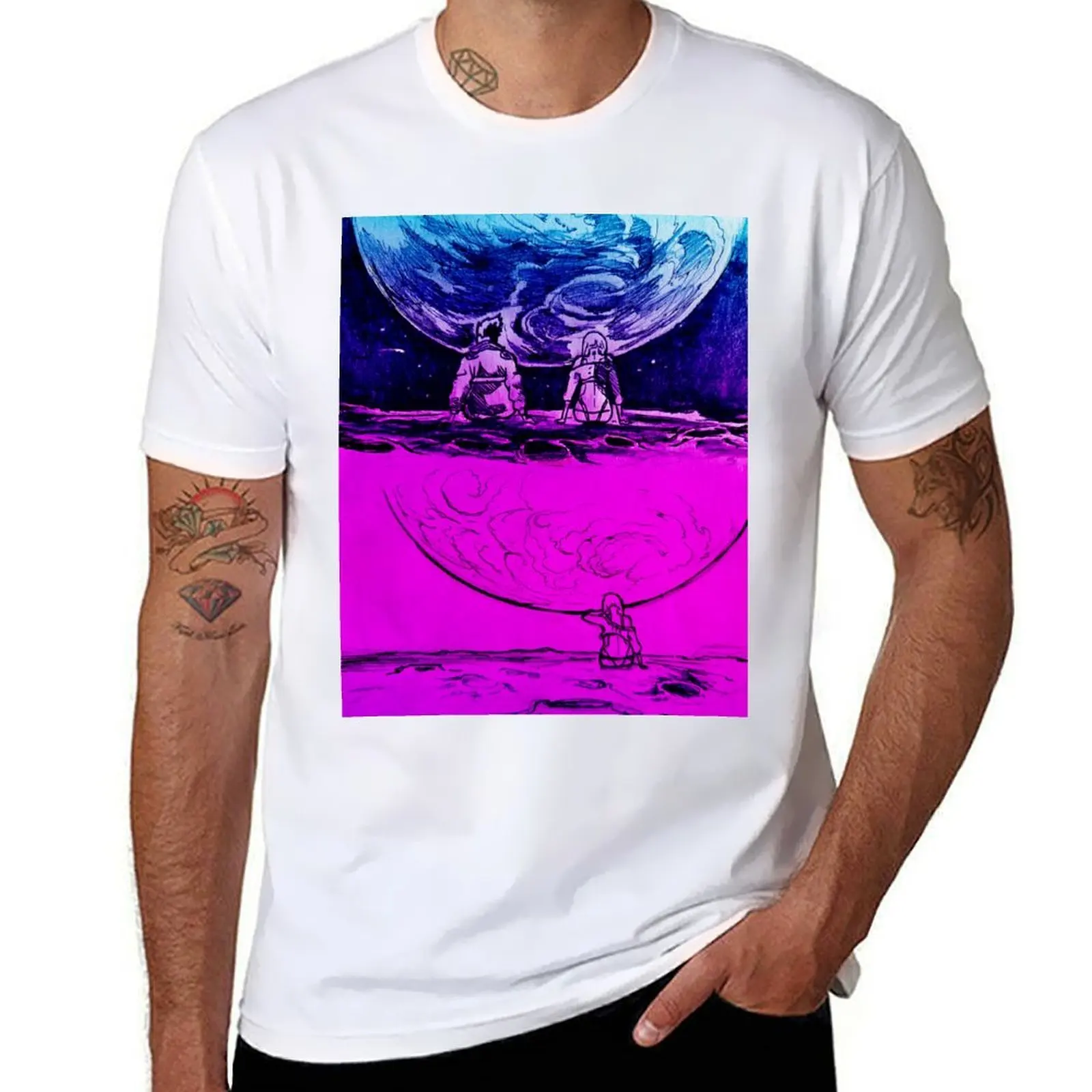 

Cyberpunk Lucy and David T-Shirt printed t shirts for man man t shirt cotton cotton t shirts high quality T-Shirt