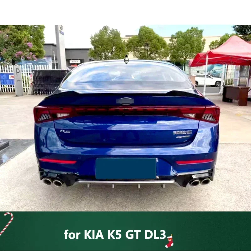 

New！ Black Spoiler for KIA K5 GT DL3 Optima Carbon Paint Rear Wing Ducktail 2020 To 2024 Accessories