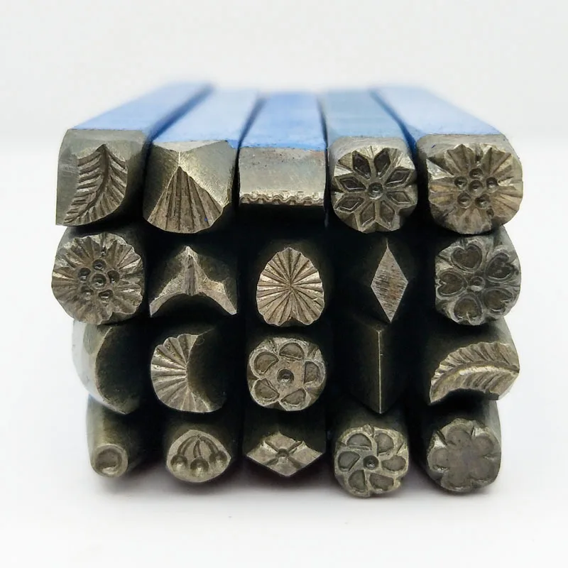 jewellery engraving steel stamp chiselling knife mould DIY hand-carved jewellery flower pattern gold tool