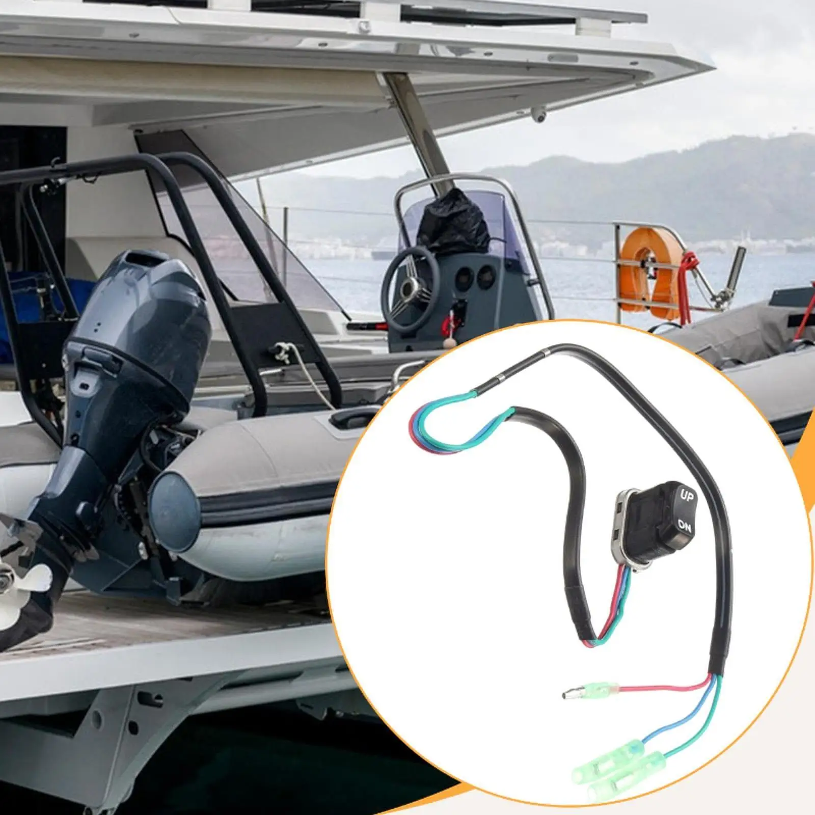 

Professional Outboard Trim Tilt Switch Black Plastic Accessory for Yamaha 703-82563-31 Marine Engine