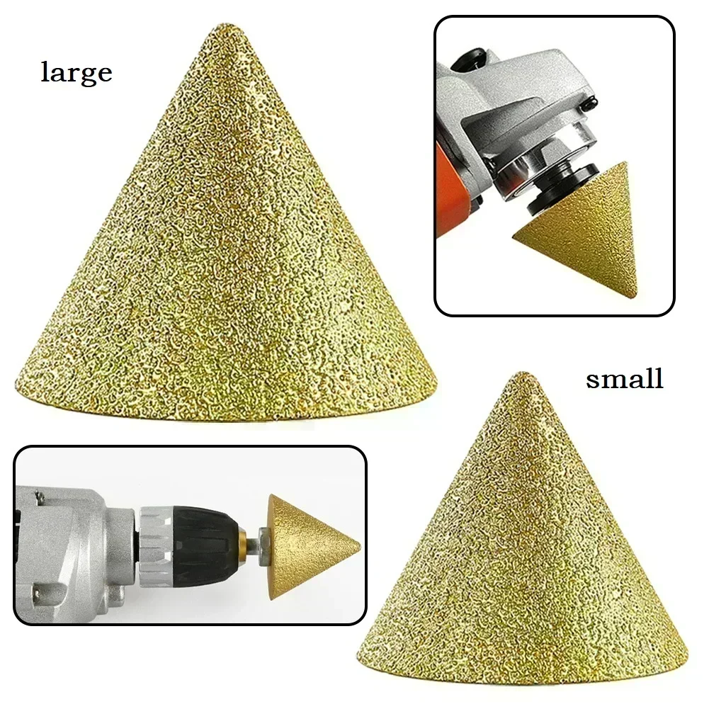 1Pc Diamond Chamfering Countersink Drill Bits M10 Thread Cone Carve Polishing Grinding Wheel 50*43mm 38*33mm Grinder Tools Parts