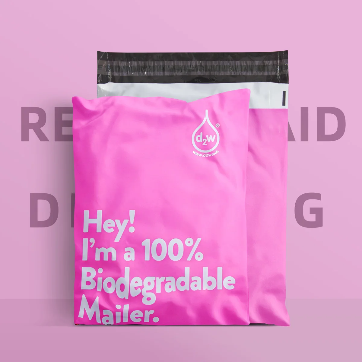 INPLUSTOP 100% D2W Biodegradable Shipping Bags 50Pcs Pink Eco-Friendly Express Postal Bag Self-Seal Thicken Mailer Courier Pouch